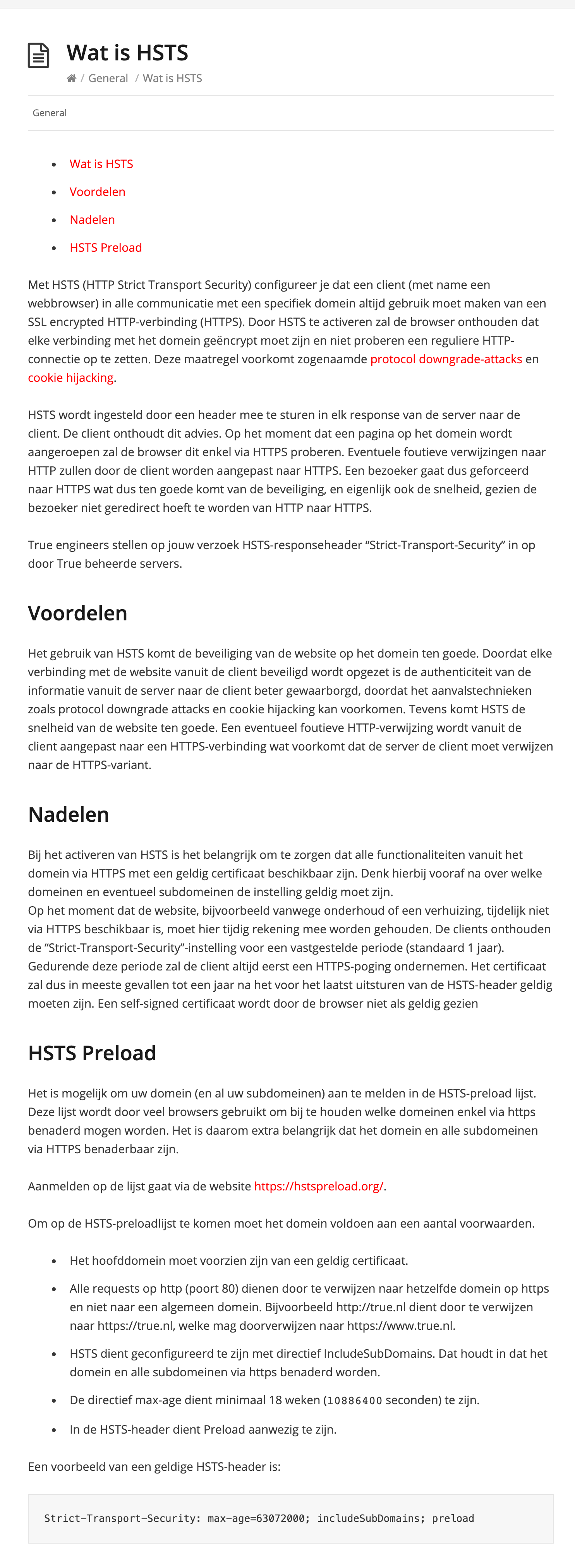 HSTS records op manual.true.nl